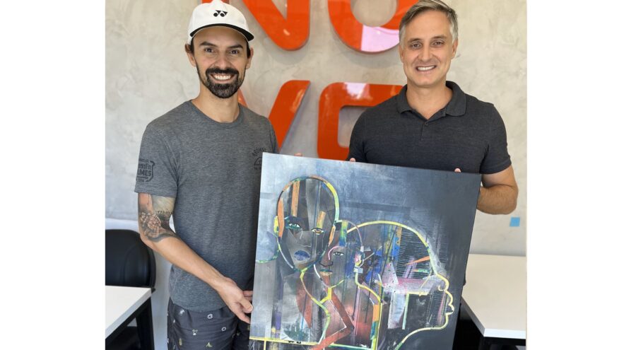 Artista Jhuan Alves e deputado Matheus Cadorin