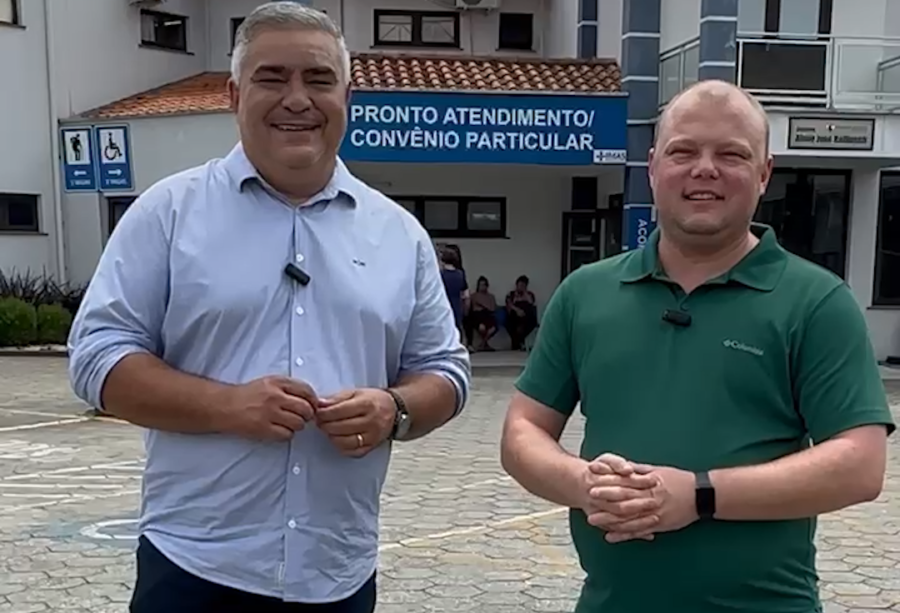 Deputado Sargento Lima e o prefeito de Rio Negrinho, Caio Treml. Foto: Divulgação