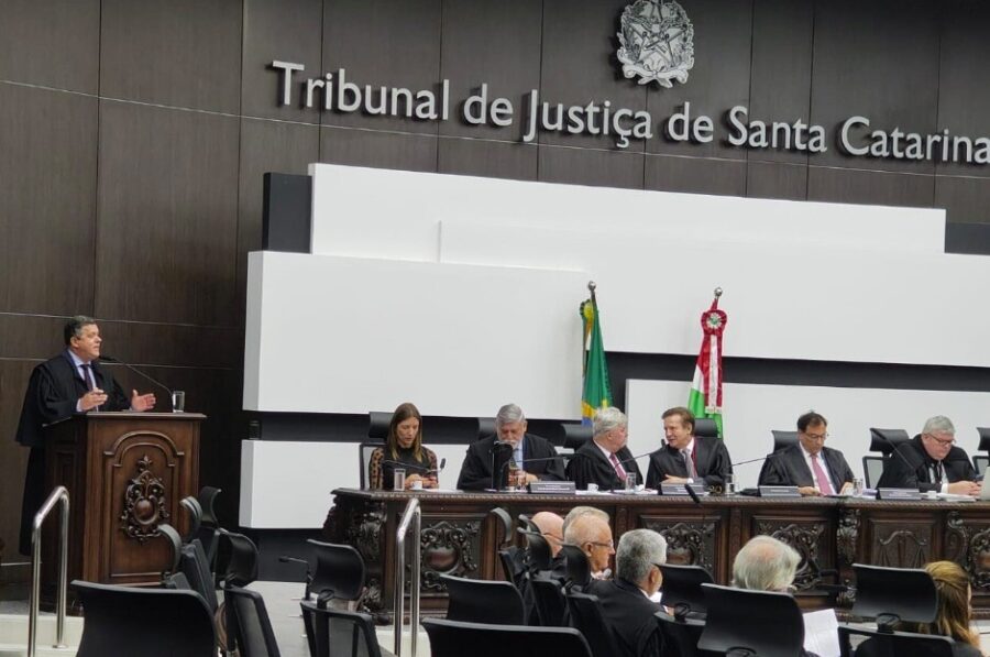 Deputado Ivan Naatz fez a defesa oral da ação no TJ FOTO: Divulgação