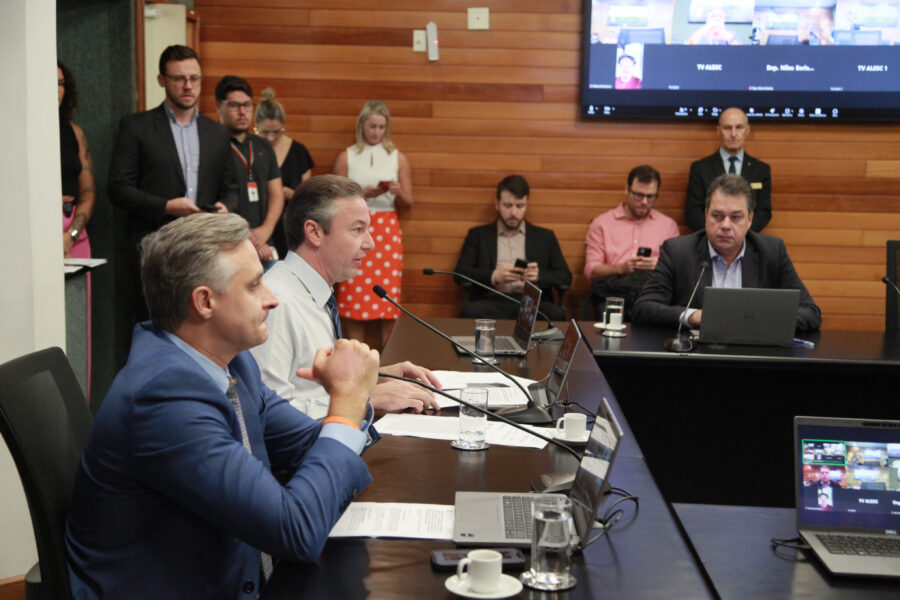 A reunião foi conduzida pelo vice-presidente do colegiado, deputado Napoleão Bernardes.