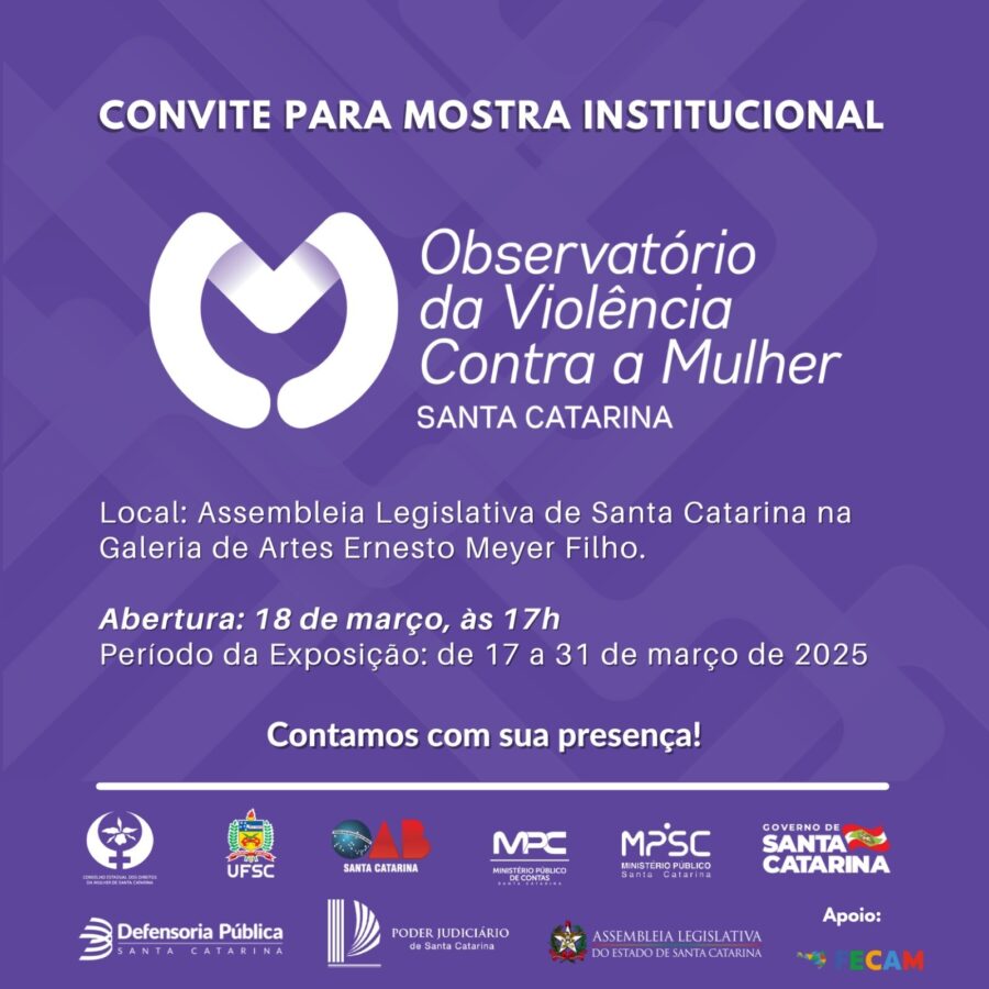 Luciane abre exposição do Observatório da Violência contra a Mulher de SC