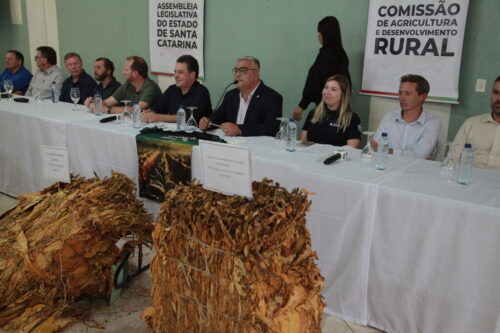 Lideranças do Planalto Norte debatem proposta de classificação do tabaco em propriedades rurais