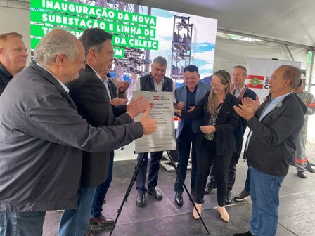 Dr. Vicente participa de inauguração de subestações da Celesc em São Francisco do Sul e Guaramirim