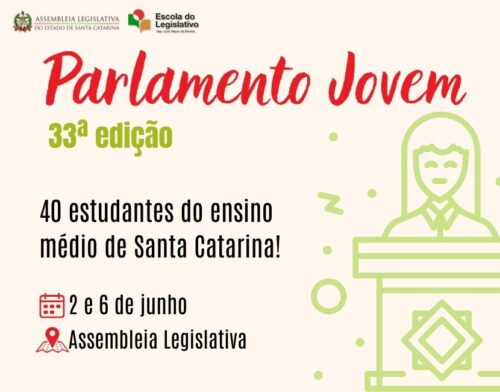 Estudantes do ensino médio participam como deputados do Parlamento Jovem