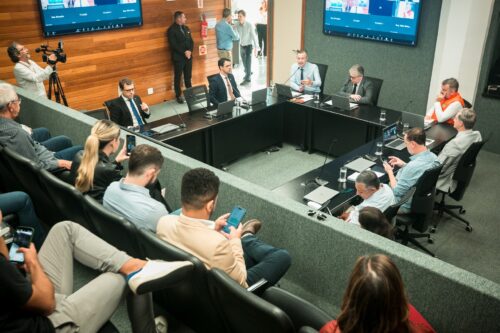 Marcos da Rosa participa de reunião sobre a retomada das obras da Via Expressa em Blumenau