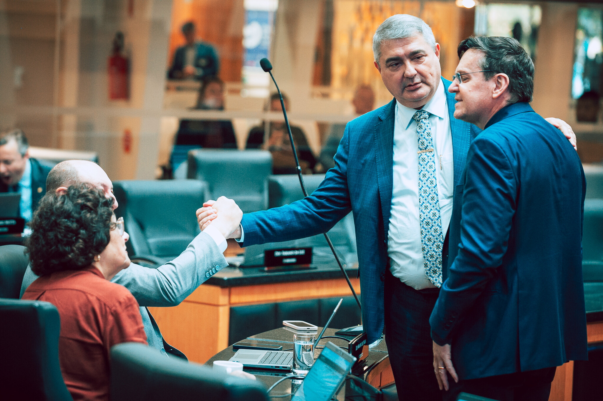 - Deputada Dirce Heiderscheidt (MDB)- Deputado Antídio Lunelli (MDB) 	
 - Deputado Jair Miotto (União)