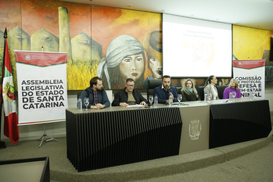 Mesa de debatedores.