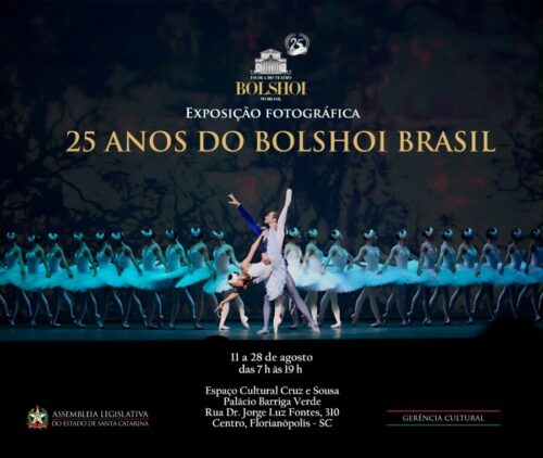 Exposição fotográfica na Alesc marca 25 anos da Escola do Teatro Bolshoi no Brasil