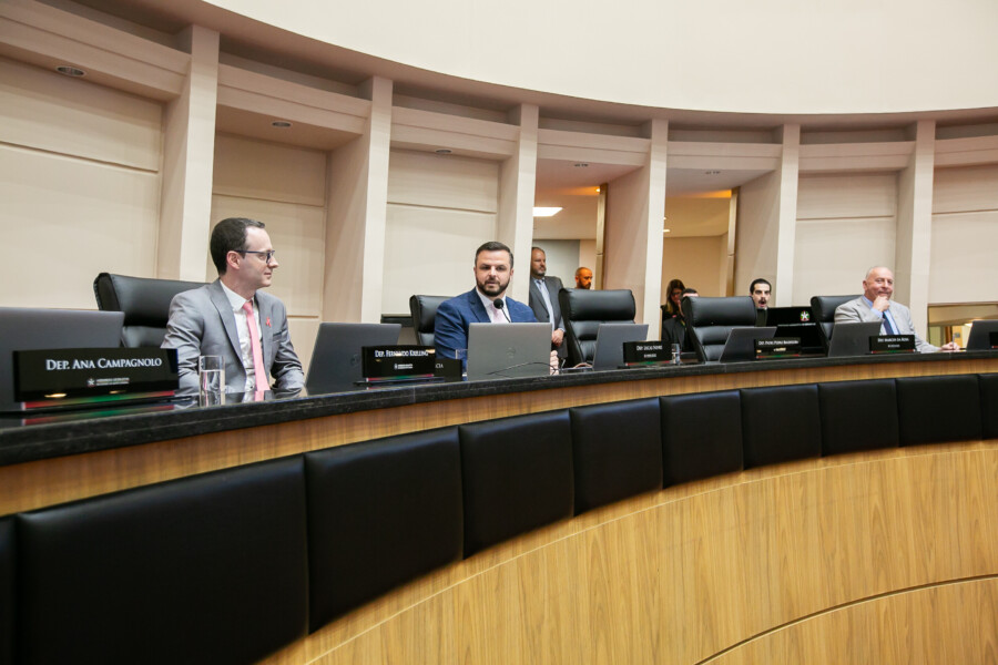 -Dr. Fernando Vecchi Martins - Presidente da Sociedade Catarinense de Mastologia - Deputado Lucas Neves (Podemos) 	 Deputado Oscar Gutz (PL)