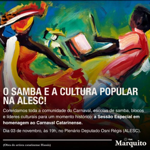 Sessão especial na Alesc homenageia o Carnaval Catarinense