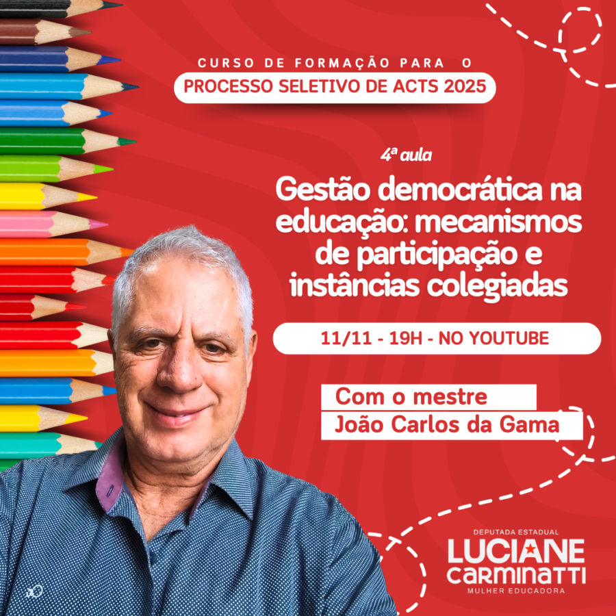 Luciane Carminatti promove curso gratuito para candidatos a professor temporário em SC