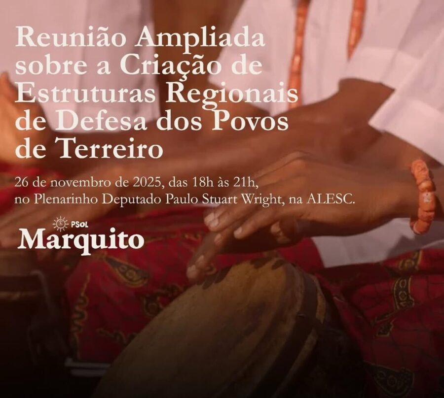 Na Alesc, Marquito promove reunião ampliada contra o racismo religioso