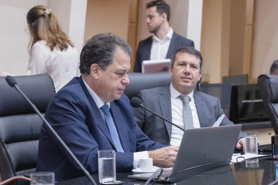 Deputados Rodrigo Minotto e Camilo Martins (Podemos)