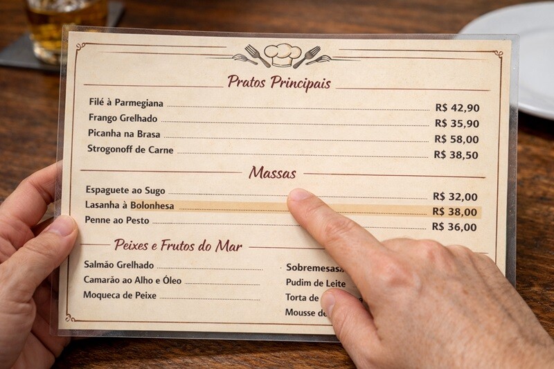 Entre as leis, está a que obriga a disponibilização de cardápios físicos em estabelecimentos que utilizem menu digital. FOTO: Imagem gerada por IA