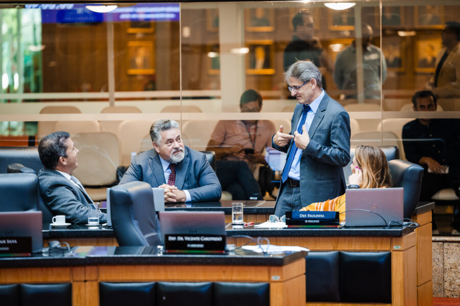 - Deputado Camilo Martins (Podemos) 	 - Deputado Sergio Motta (Republicanos)
 - Deputado Neodi Saretta (PT) 	

Bruno Collaço / Agência AL