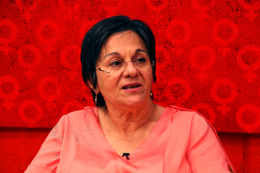 Maria da Penha durante evento na Assembleia Legislativa de Santa Catarina